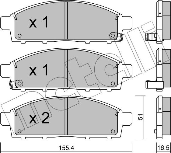 Тормозные колодки Metelli. Артикул 22-0791-0