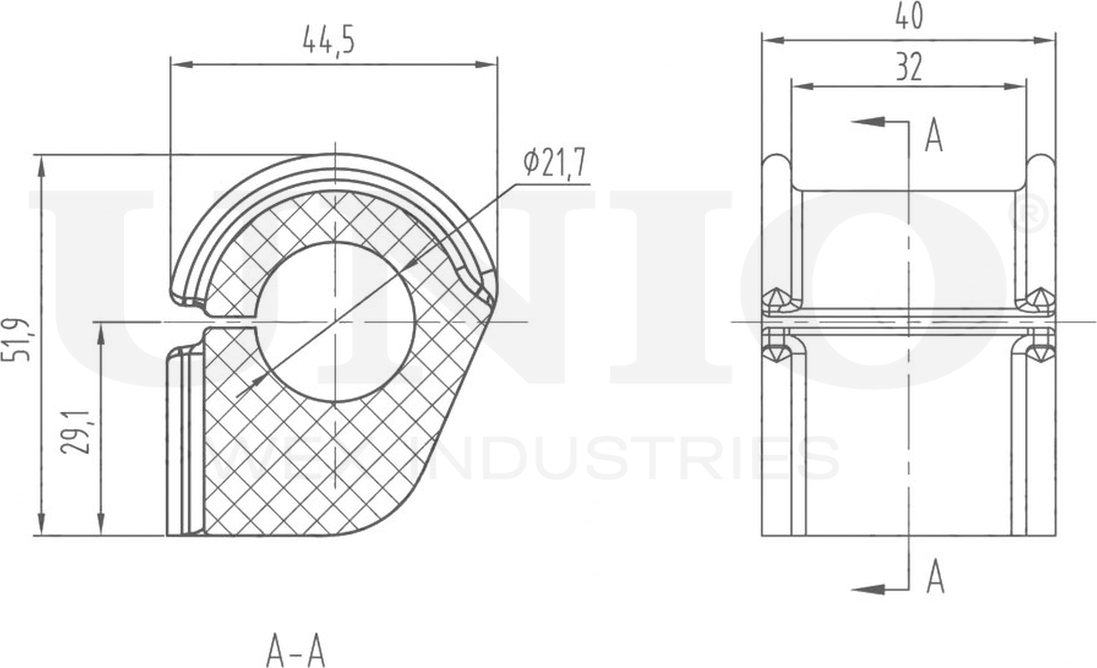 Втулка стабилизатора (Unio). Артикул RMP-10082