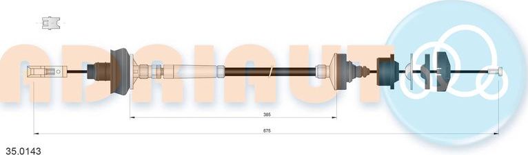 Трос сцепления Adriauto. Артикул 35.0143