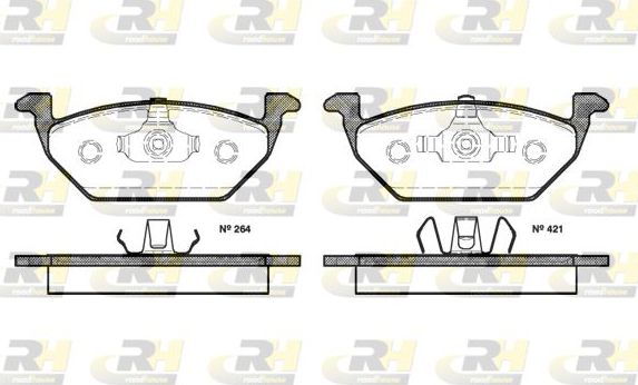 Тормозные колодки RoadHouse передние для Audi A1 I (8X) 2010-2018. Артикул 2633.20