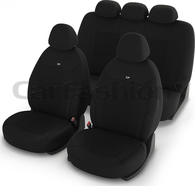 Чехлы универсальные CarFashion Corsar на сидения авто, цвет Черный/Черный. Артикул 10083