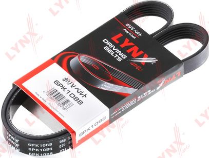 Приводной ремень поликлиновой LYNXauto для Fiat Strada 2003-2005. Артикул 6PK1088