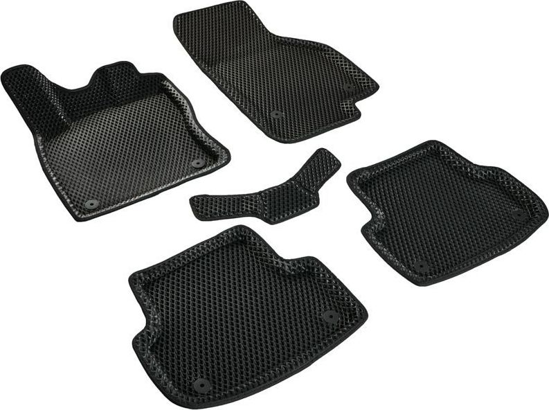 Коврики Seintex 3D EVA ромб для салона Audi A3 8V 2012-2026 ЧЕРНЫЕ. Артикул 98591