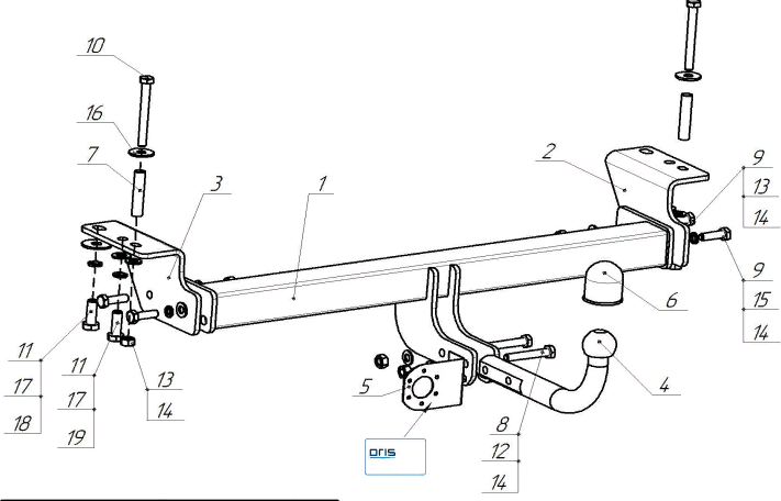 Фаркоп Oris (ранее Bosal) для Haval Jolion 2021-2026. Артикул 3311-A