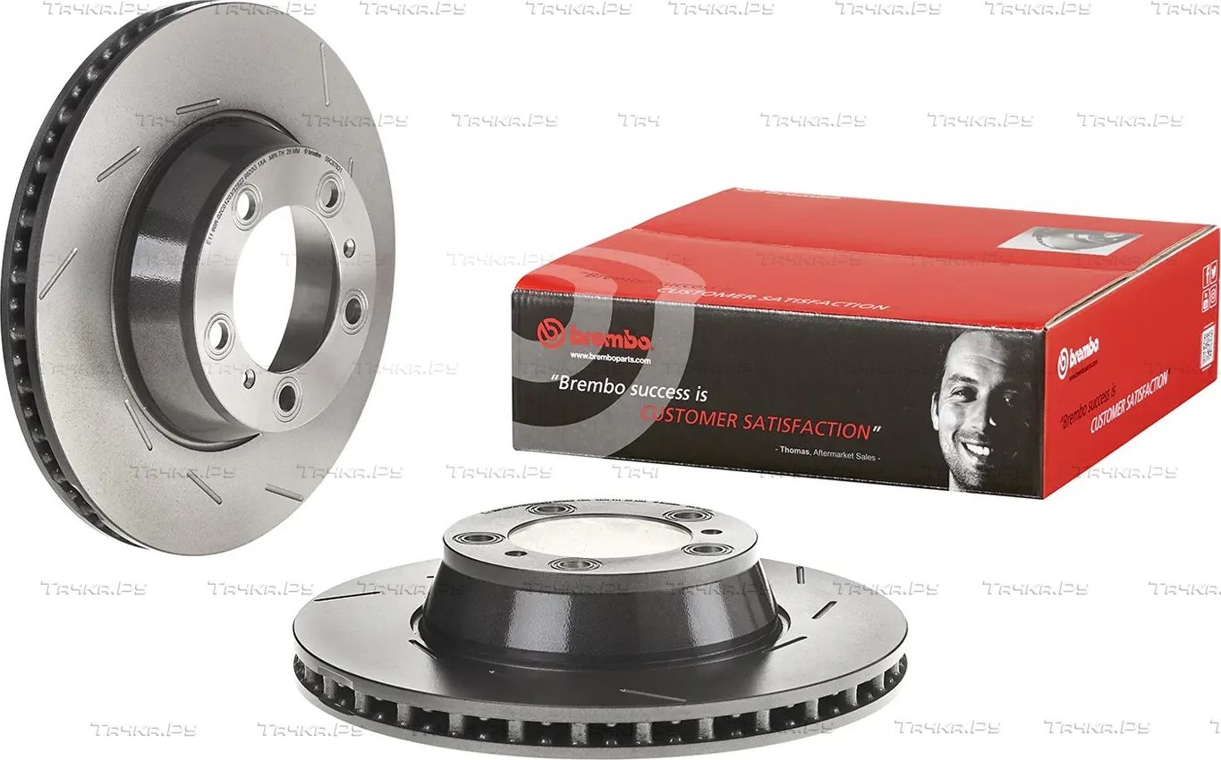 Тормозной диск Brembo PRIME LINE - UV Coated задний правый для Porsche Panamera I 2009-2016. Артикул 09.C878.31