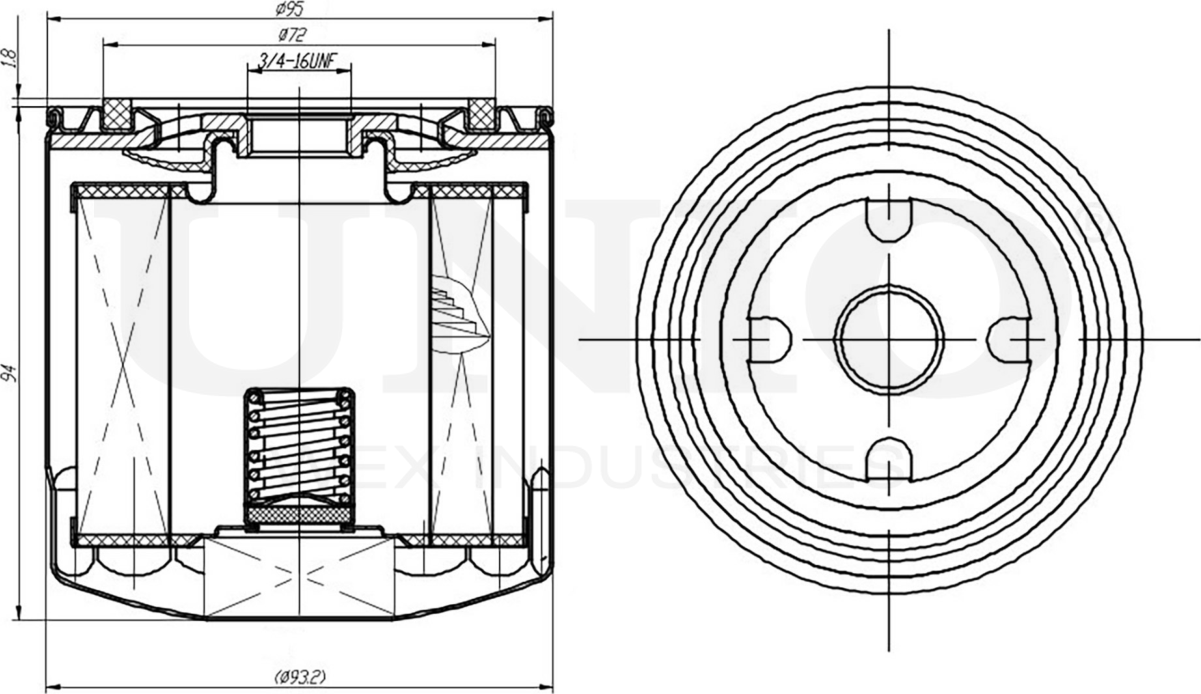 Фильтр масляный (Unio). Артикул FLT-20022