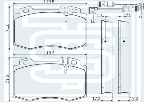 Колодки тормозные передние (Starke). Артикул 172605