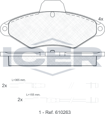 Тормозные колодки Icer передние для Citroen Xantia I 1993-2003. Артикул 180920