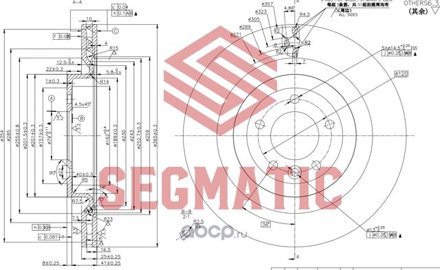 ДИСК ТОРМОЗНОЙ (Segmatic). Артикул SBD30093355