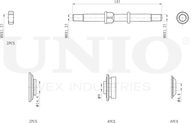 Тяга/стойка стабилизатора (Unio). Артикул SSP-50010