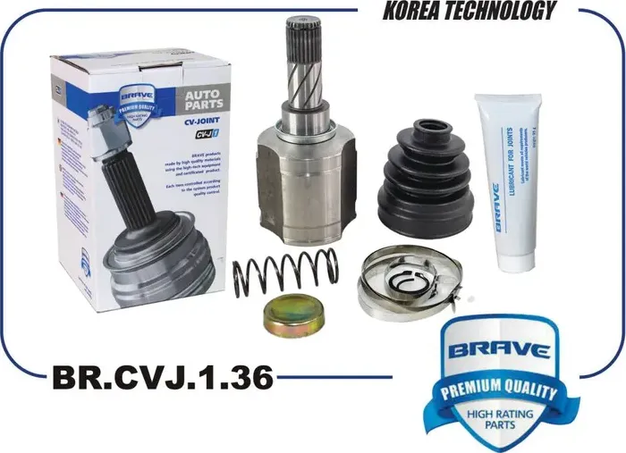 Шрус внутренний 391017275R BR.CVJ.1.36 левый Renault Duster (10-) 2.0i/1.5 dCi (Brave). Артикул BRCVJ136