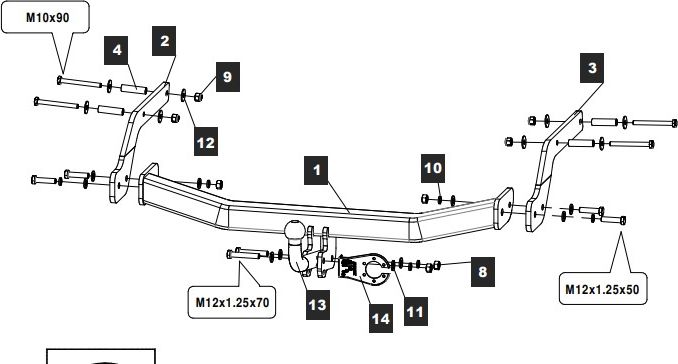 Фаркоп Baltex для Renault Arkana 2019-2026. Артикул 18905912