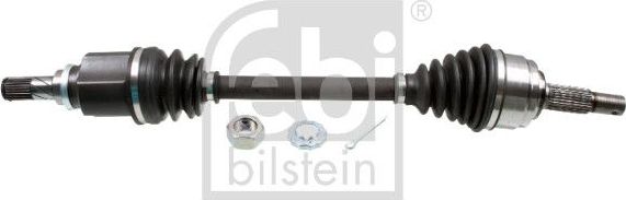 Полуось (привод в сборе, приводной вал) Febi Bilstein передняя левая для Nissan Juke I 2010-2019. Артикул 183884