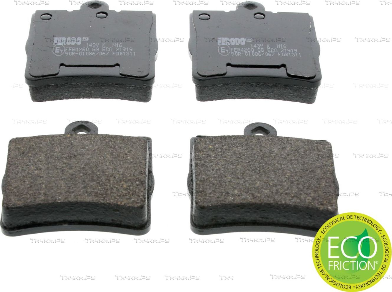 Тормозные колодки Ferodo Premier Eco Friction. Артикул FDB1311