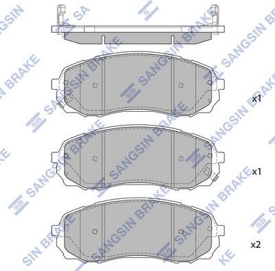 Тормозные колодки Sangsin Hi-Q. Артикул SP2510