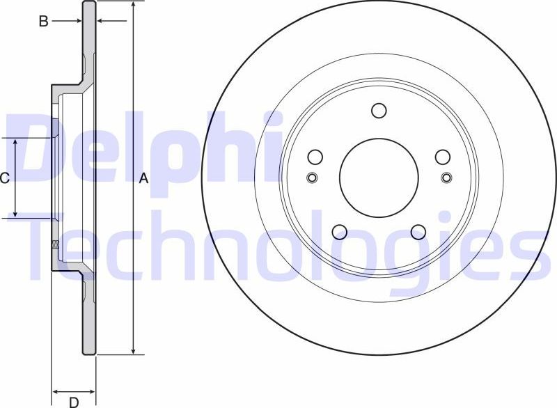 Тормозной диск Delphi. Артикул BG4924C