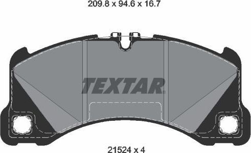 Тормозные колодки Textar Q+. Артикул 2152401