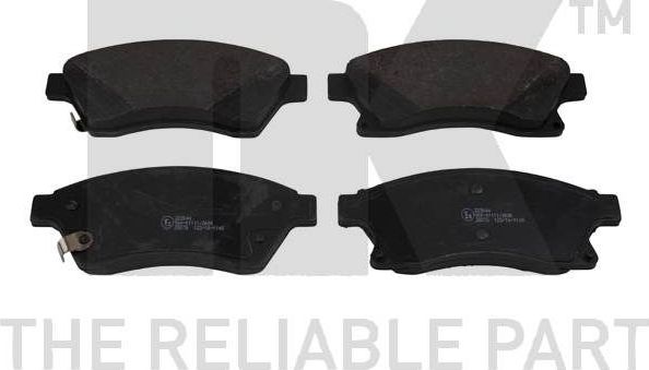 Тормозные колодки NK передние для Chevrolet Cruze II 2012-2026. Артикул 223644