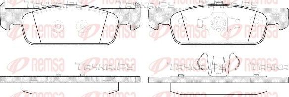 Тормозные колодки Remsa передние для Renault Clio IV 2012-2019. Артикул 1540.00