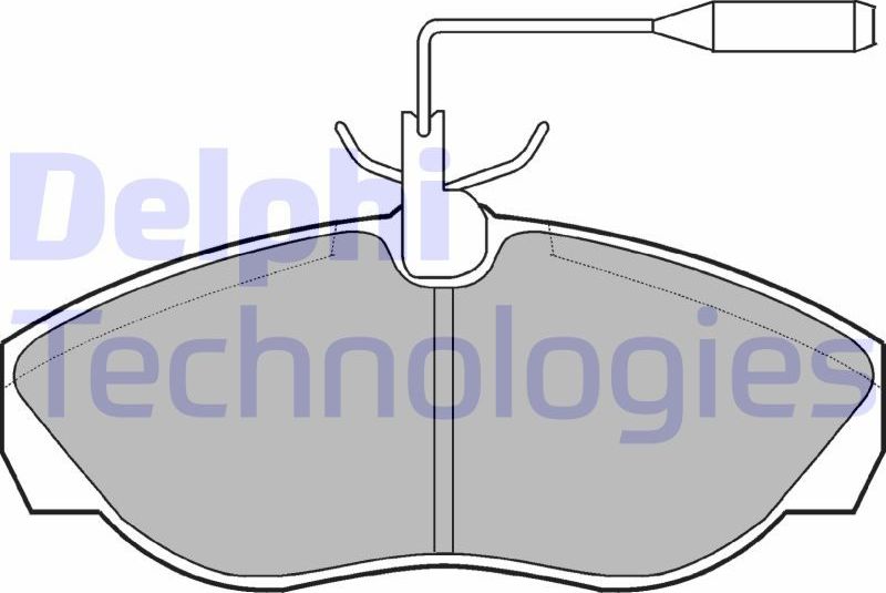 Тормозные колодки Delphi (Low-Metallic). Артикул LP877