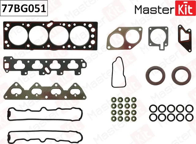 Комплект прокладок двигателя верх. OPEL ASTRA/TIGRA/CORSA 1.4 X14XE/C14SEL 93 (Master KIT). Артикул 77BG051