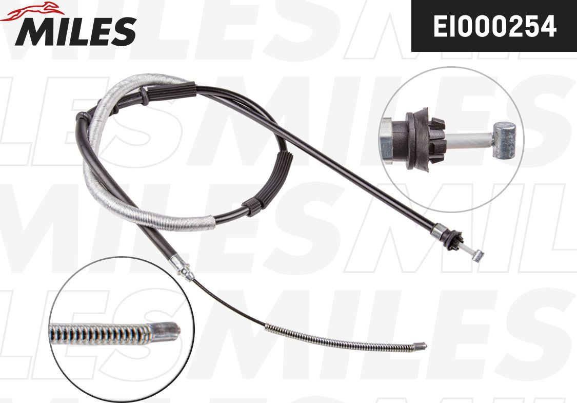 Трос ручника (тросик ручного тормоза) Miles. Артикул EI000254