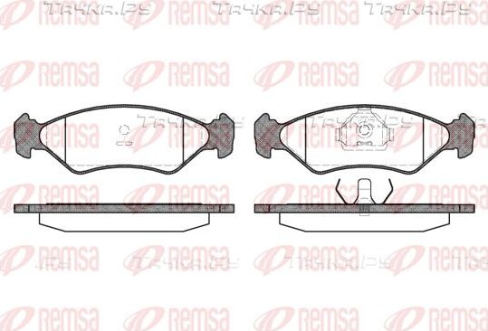Тормозные колодки Remsa передние для Ford Escort V 1995-2000. Артикул 0285.10