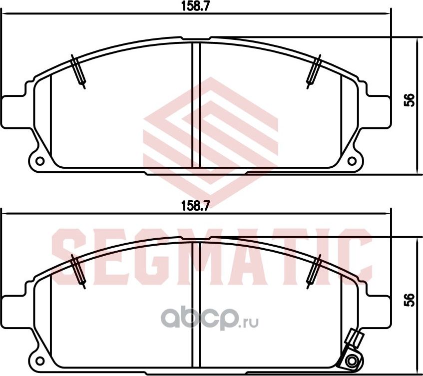 Колодка торм диск пер (Segmatic). Артикул SGBP2664