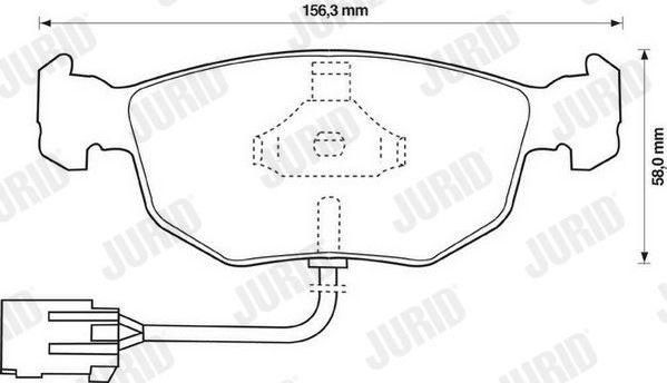 Тормозные колодки Jurid передние для AC Cobra IV 1990-2001. Артикул 571851J
