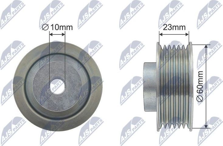 Направляющий (ведущий) ролик приводного поликлинового ремня NTY. Артикул RNK-SU-008