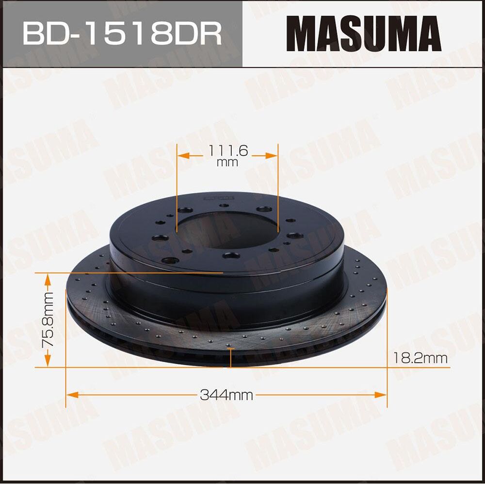 Тормозной диск Masuma. Артикул BD-1518DR