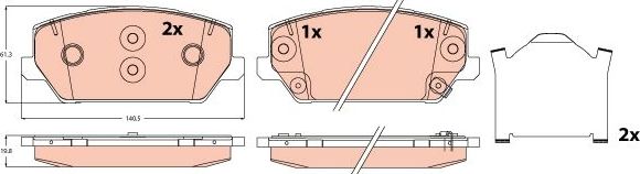 Тормозные колодки TRW. Артикул GDB2251