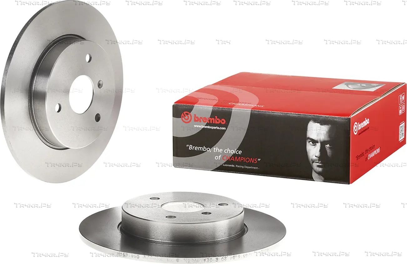 Тормозной диск Brembo PRIME LINE передний для Smart Roadster W452 2003-2005. Артикул 08.8163.10