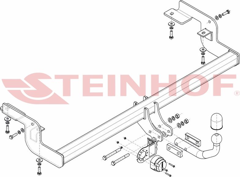 Фаркоп Steinhof для Citroen C5 I рестайлинг седан, лифтбек 2004-2008. Артикул C-035