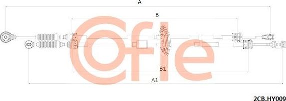 Трос переключения передач КПП Cofle. Артикул 92.2CB.HY009