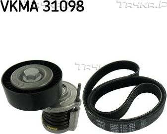 Приводной ремень поликлиновой с роликами (комплект) SKF для Volkswagen Passat CC I 2008-2012. Артикул VKMA 31098