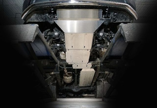 Защита алюминиевая ТСС (4 мм) для картера, переднего моста, КПП, РК, бака JAC T9 4WD (дизель) 2024-2026. Артикул ZKTCC00716K