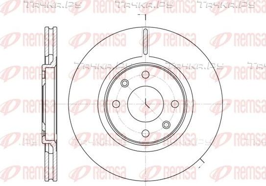 Тормозной диск Remsa передний для Peugeot 405 1992-1995. Артикул 6306.10