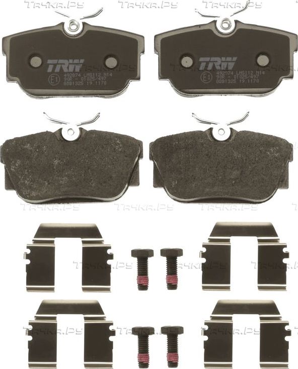 Тормозные колодки TRW COTEC. Артикул GDB1325