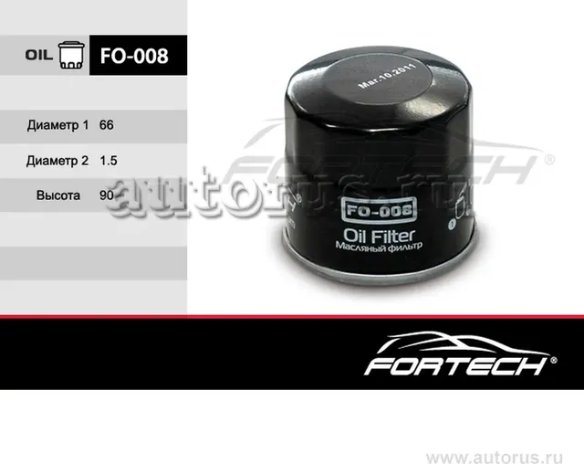 фильтр масляный kia sephiarioshumaavella honda mazda 2 de 073 bk 093 bl 09 subaru foresterimp FORTECH FO-008 Fortech. Артикул FO-008