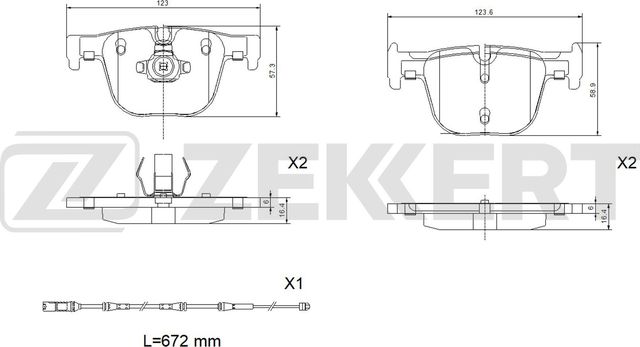 Тормозные колодки Zekkert. Артикул BS-1437