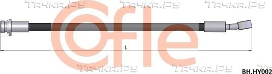 Тормозной шланг Cofle задний левый для Hyundai i30 I 2007-2012. Артикул 92.BH.HY002