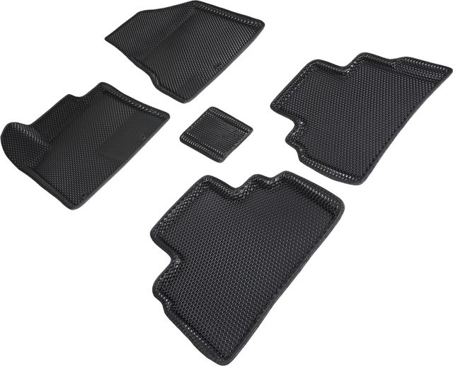 Коврики Seintex 3D EVA Ромб для салона Nissan Murano Z52 2016-2026 ЧЕРНЫЕ. Артикул 96546