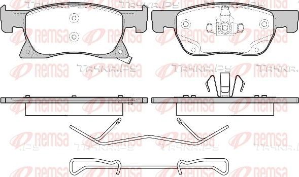 Тормозные колодки Remsa передние для Opel Astra K 2015-2026. Артикул 1681.02