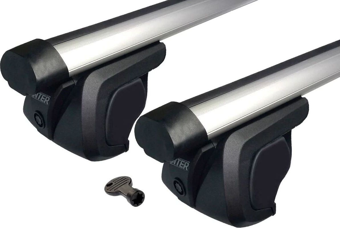 Багажник на рейлинги INTER Titan i-Pro для Geely Coolray 2020-2026 (Аэродинамические дуги). Артикул 5526-1006