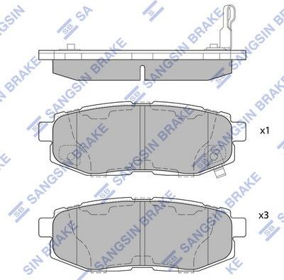 Тормозные колодки Sangsin Hi-Q. Артикул SP1777