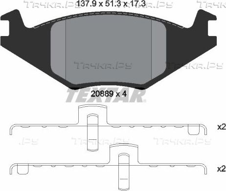 Тормозные колодки Textar. Артикул 2088902