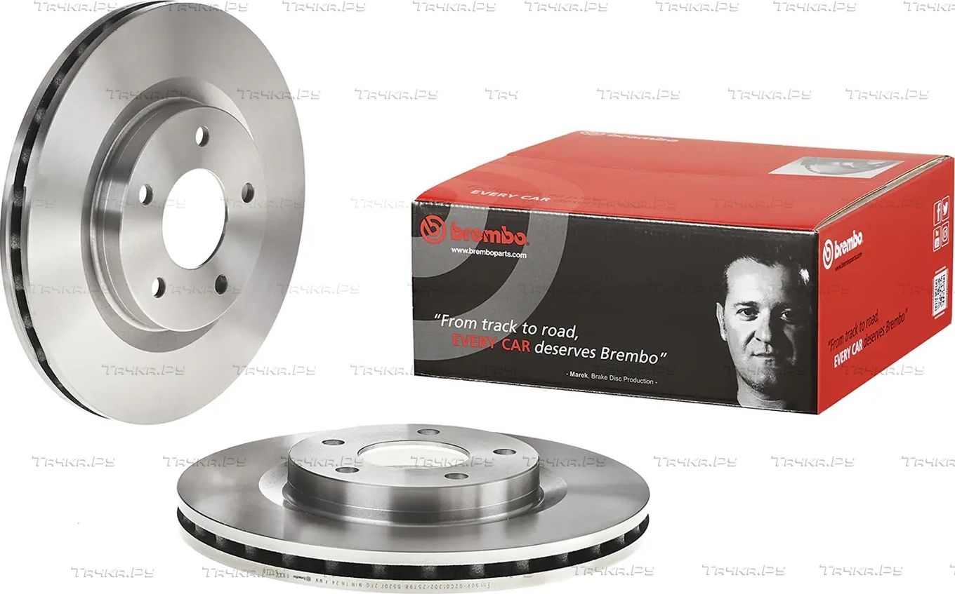Тормозной диск Brembo передний для Chrysler Sebring III 2006-2010. Артикул 09.A637.10