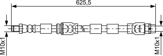 Тормозной шланг Bosch передний для BMW X6 II (F16) 2014-2019. Артикул 1 987 481 589