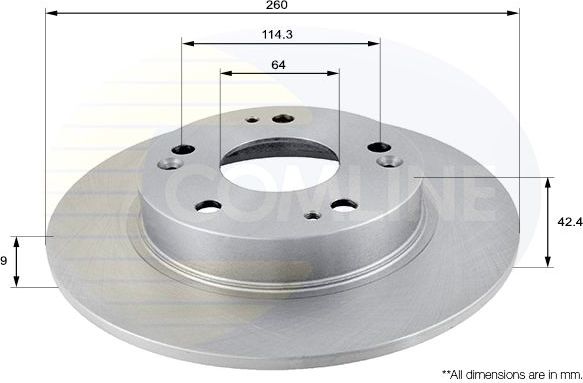 Тормозной диск Comline COATED. Артикул ADC0555
